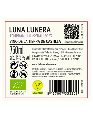 Luna Lunera Tempranillo+Syrah Luna Lunera Tempranillo+Syrah